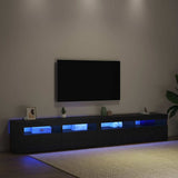 TV Cabinet 2 pcs Black Oak 240 x 35 x 40 cm Engineered Wood 3332491