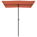 Garden Parasol with Aluminium Pole 180x110 cm Terracotta 47333