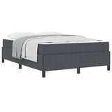 Bed Frame with Mattress Dark Grey 140 x 200 cm Fabric 3399126