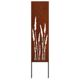 Garden Privacy Screen Rusty 32 x 140 cm Weathering Steel 876244