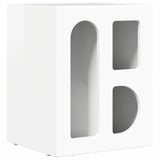 Bedside Table High Gloss White 40 x 35 x 50 cm Engineered Wood 891252