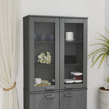 Top for Highboard HAMAR Dark Grey 85x35x100cm Solid Wood Pine 340506