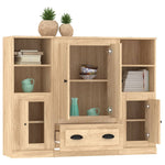 Highboards 3 pcs Sonoma Oak Engineered Wood 3185322