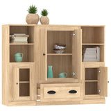 Highboards 3 pcs Sonoma Oak Engineered Wood 3185322