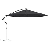 Cantilever Garden Parasol with Aluminium Pole 350 cm Black 47130