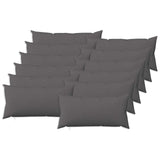 Cushion with Pillow HEERLEN 12 pcs Light Grey Fabric 925581