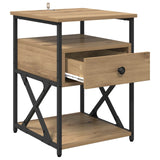 Bedside Cabinet with Drawer 2 pcs Artisan Oak 40 x 42 x 55 cm 881884