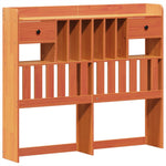 ZNTS Bookcase Bed without Mattress Wax Brown 120x200cm Solid Wood Pine 3323148
