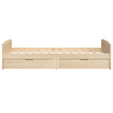Bed Frame without Mattress Solid Wood Pine 90x200 cm 322159