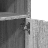 Rolling Cabinet Grey Sonoma 60x48x81 cm Engineered Wood 853169