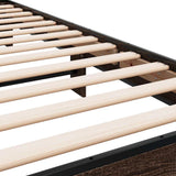 Bed Frame without Mattress Brown Oak 75x190 cm Small Single 845816