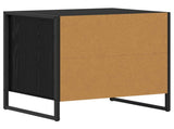 Bedside Table Black Oak 50 x 39.5 x 50 cm Engineered Wood 886666