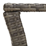 Coffee Table Grey 100x50x40 cm Poly Rattan 319391