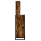 3 Piece Bathroom Furniture Set Smoked Oak Engineered Wood 3301052