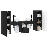 Bathroom Furniture Set 5 pcs Black 33 x 34.5 x 100 cm 3405964
