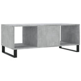 ZNTS Coffee Table Concrete Grey 102x50x40 cm Engineered Wood 829328