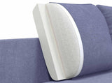 3-Seater Sofa Jeans Blue 222 x 81 x 89 cm Fabric 42048641