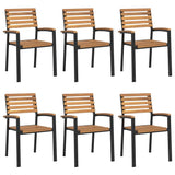 7 Piece Garden Dining Set Solid Wood Acacia and Metal 3155399