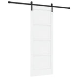 Sliding Door White 78 x 202 cm Solid Pine Wood 3333303