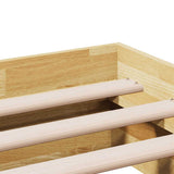Bed Frame Without Mattress 75x190 cm Solid Oak Wood 851973