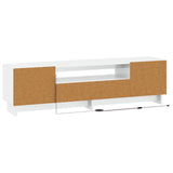 LED TV Cabinet High Gloss White Engineered Wood 896029