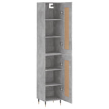 Highboard Concrete Grey 34.5x34x180 cm Engineered Wood 3200437