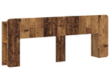 Headboard Cabinet with Storage Old Wood Engineered Wood 8001226