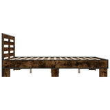 Bed Frame without Mattress Smoked Oak 150x200 cm King Size 3280099