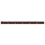 Raised Garden Bed Brown 480 x 80 x 24 cm cold-rolled steel 8006520