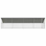 Chicken Cage 4 pcs Silver 800 x 200 x 200 cm Galvanised Steel 3368319