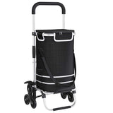 Shopping Trolley Folding Black 47 x 39 x 100.5 cm Oxford fabric 42002337