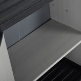 Garden Cabinet Grey and Black PVC and Polypropylene Medium 340981