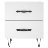 Bedside Cabinets 2 pcs White 40x35x47.5 cm Engineered Wood 827293
