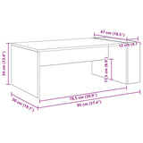 Coffee Table Grey Sonoma 95 x 50 x 34 cm Engineered Wood 8000169
