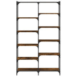 Bookshelf Smoked Oak 100x32x170 cm Engineered Wood and Iron 832790