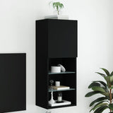 TV Cabinet with LED Lights Black 40.5x30x102 cm 837058