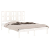 Bed Frame without Mattress White 140x200 cm Solid Wood Pine 3105601