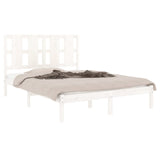 Bed Frame without Mattress White 120x190 cm Small Double Solid Wood 3105571
