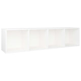 Book Cabinet/TV Cabinet White 36x30x143 cm Engineered Wood 800144