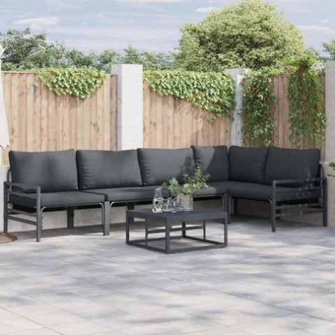 Garden Sofa Set Anthracite Steel 3378988