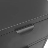 Sideboard Anthracite 75x35x70 cm Steel and Tempered Glass 336075