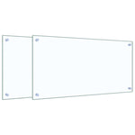 Kitchen Backsplashes 2 pcs Transparent 80x40 cm Tempered Glass 3315792