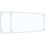 Kitchen Backsplashes 2 pcs Transparent 80x40 cm Tempered Glass 3315792