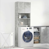 Washing Machine Cabinet Concrete Grey 64x24x190 cm Engineered Wood 859130