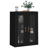 Wall Mounted Cabinet Black 69.5x34x90 cm 828453