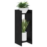 Plant Stand 2 pcs Black Oak 30 x 30 x 80 cm Engineered Wood 899581