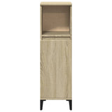 Bathroom Cabinet Sonoma Oak 30x30x100 cm Engineered Wood 847389