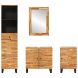 Bathroom Sets with Drawer with Shelf Natural Solid Mango Wood 3310104
