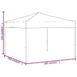 ZNTS Folding Party Tent Black 3x3 m 93518