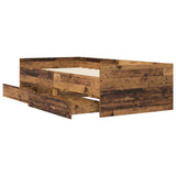 Bed Frame with Storage Old Wood 80 x 200 cm Engineered Wood 3429616